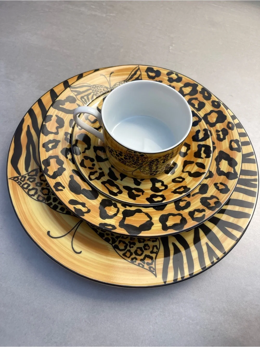 Animal Print Leopard Print Dish set Mikasa Metamorphosis